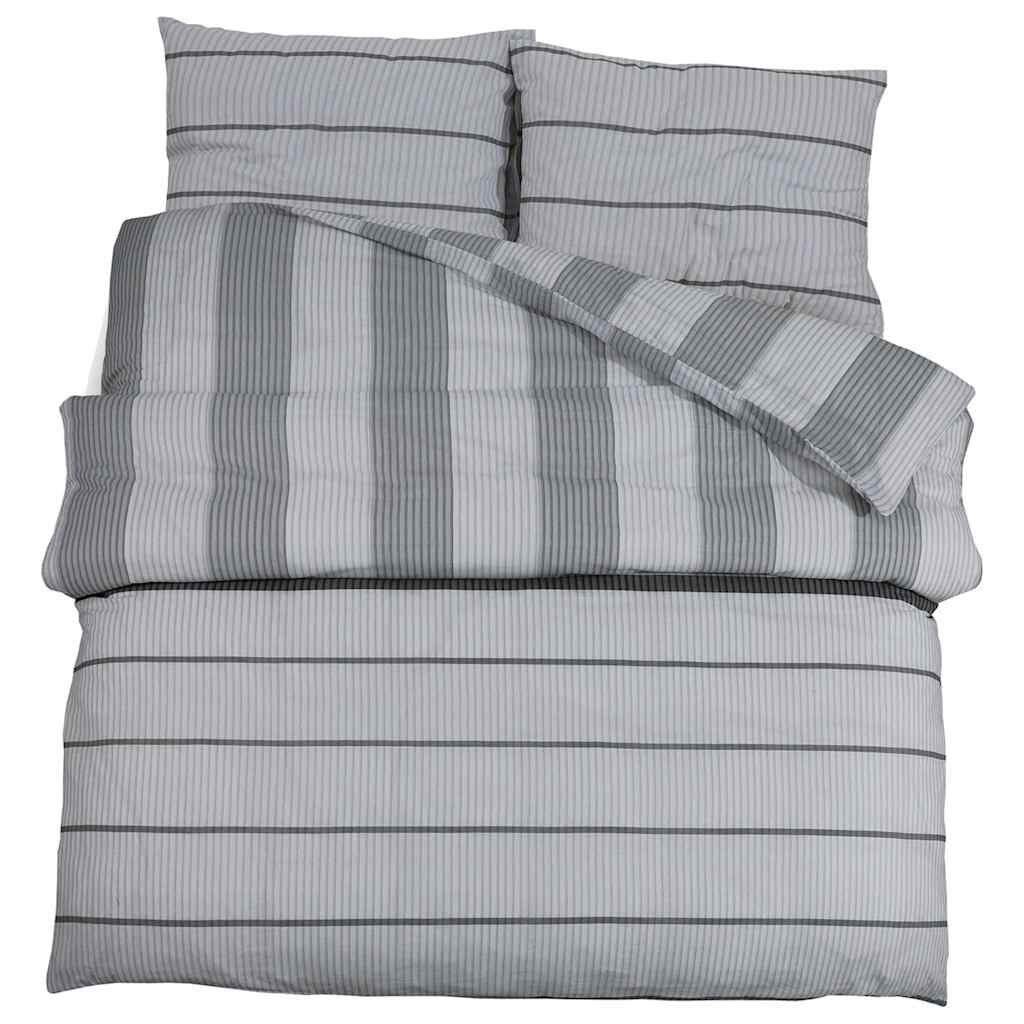 Parure de lit grise 260x240 cm coton
