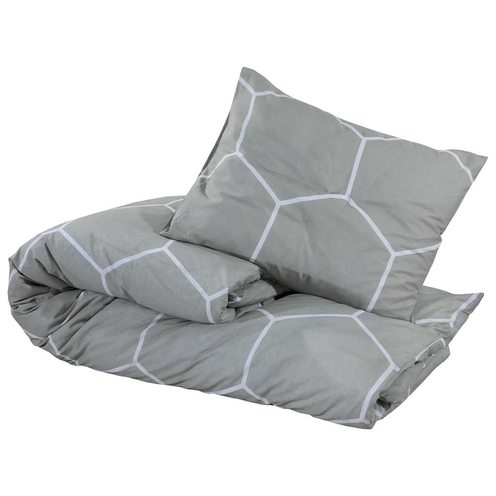 Parure de lit grise 200x200 cm coton