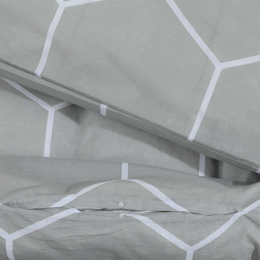 Parure de lit grise 200x220 cm en coton