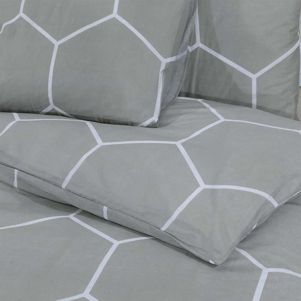 Parure de lit grise 200x220 cm en coton