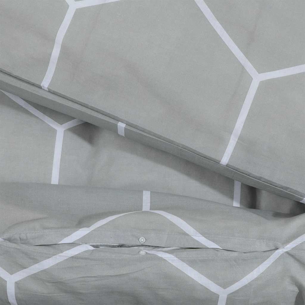 Parure de lit grise 200x200 cm en coton
