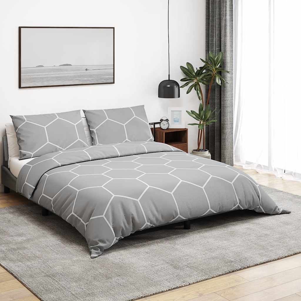 Parure de lit grise 225x220 cm en coton