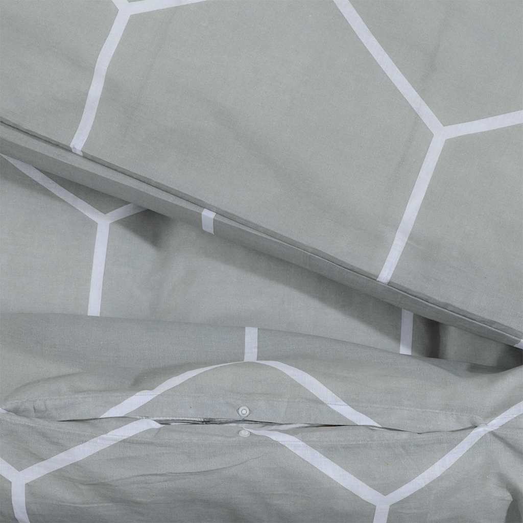 Parure de lit grise 260x220 cm coton