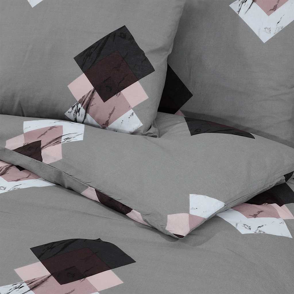 Parure de lit grise 135x200 cm en coton