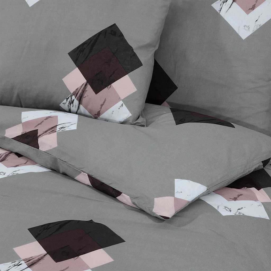 Parure de lit grise 200x200 cm coton