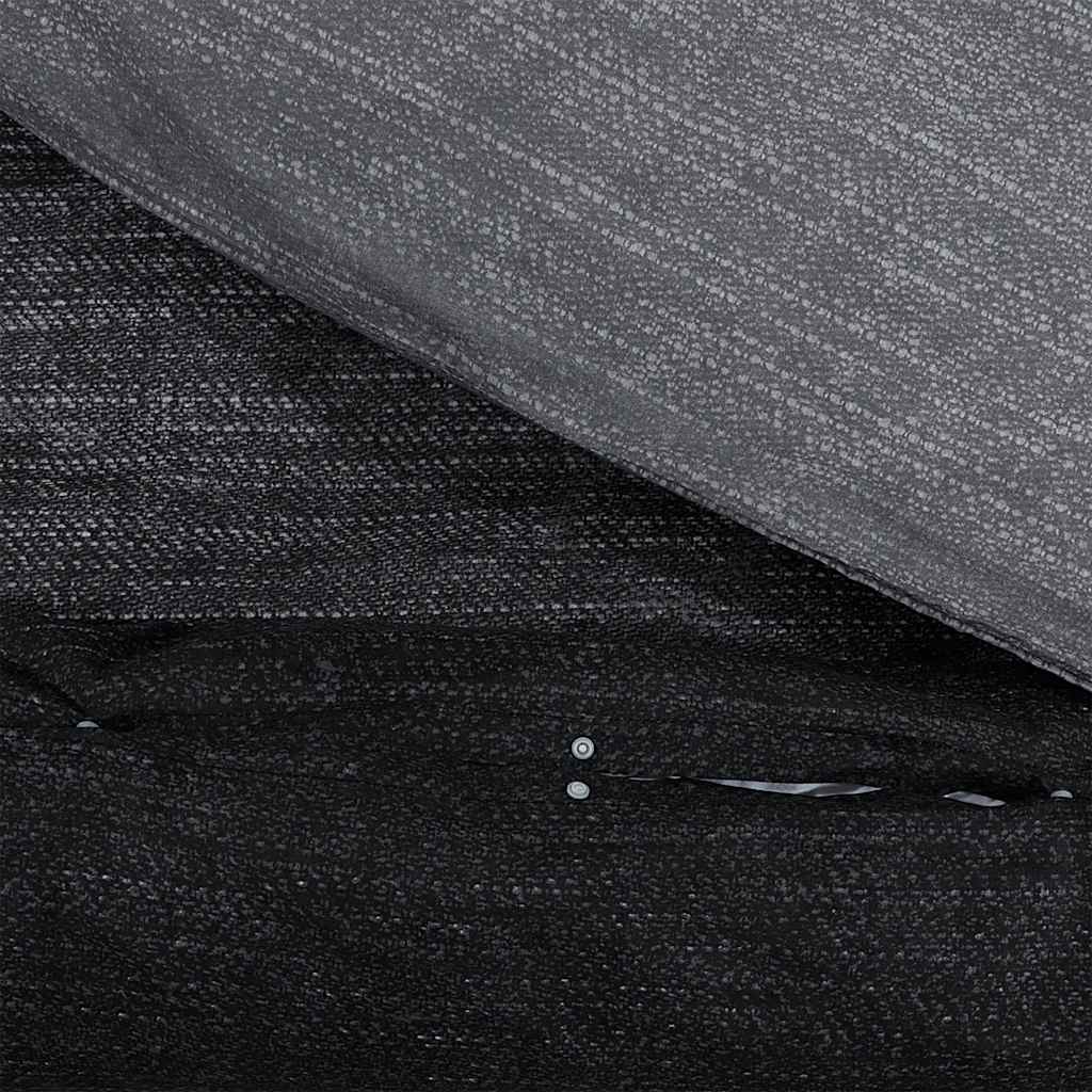 Duvet Cover Set Dark Gray 200x200 cm Cotton