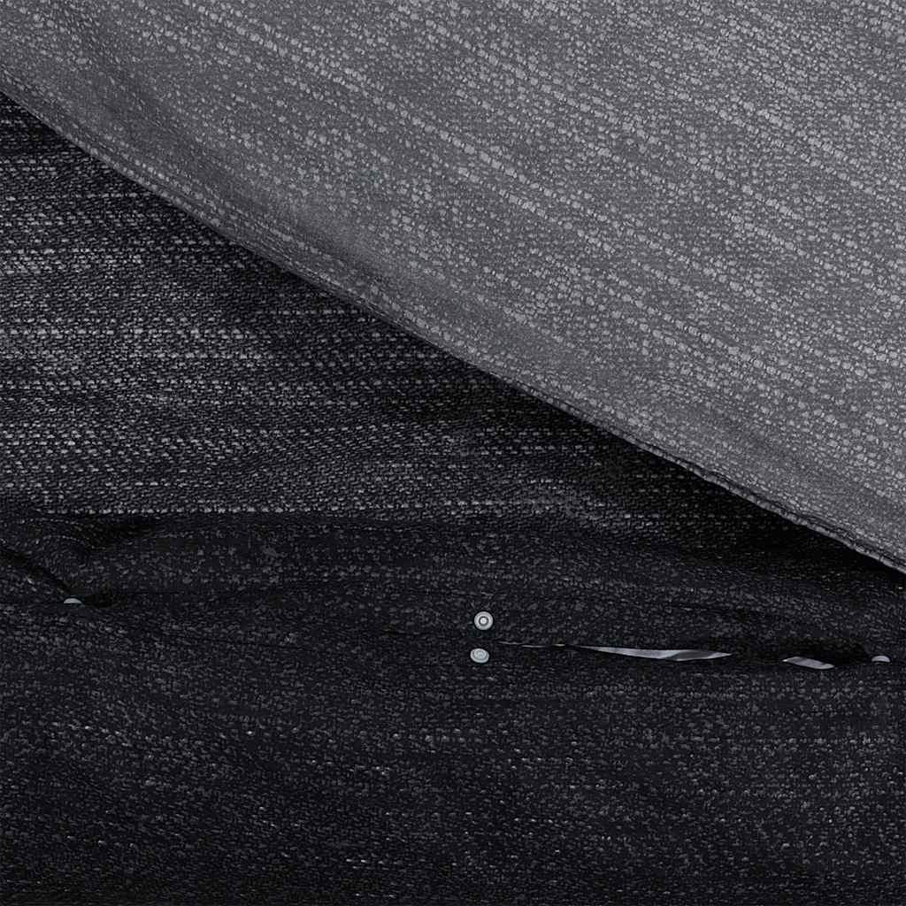 Duvet Cover Set Dark Gray 200x200 cm Cotton