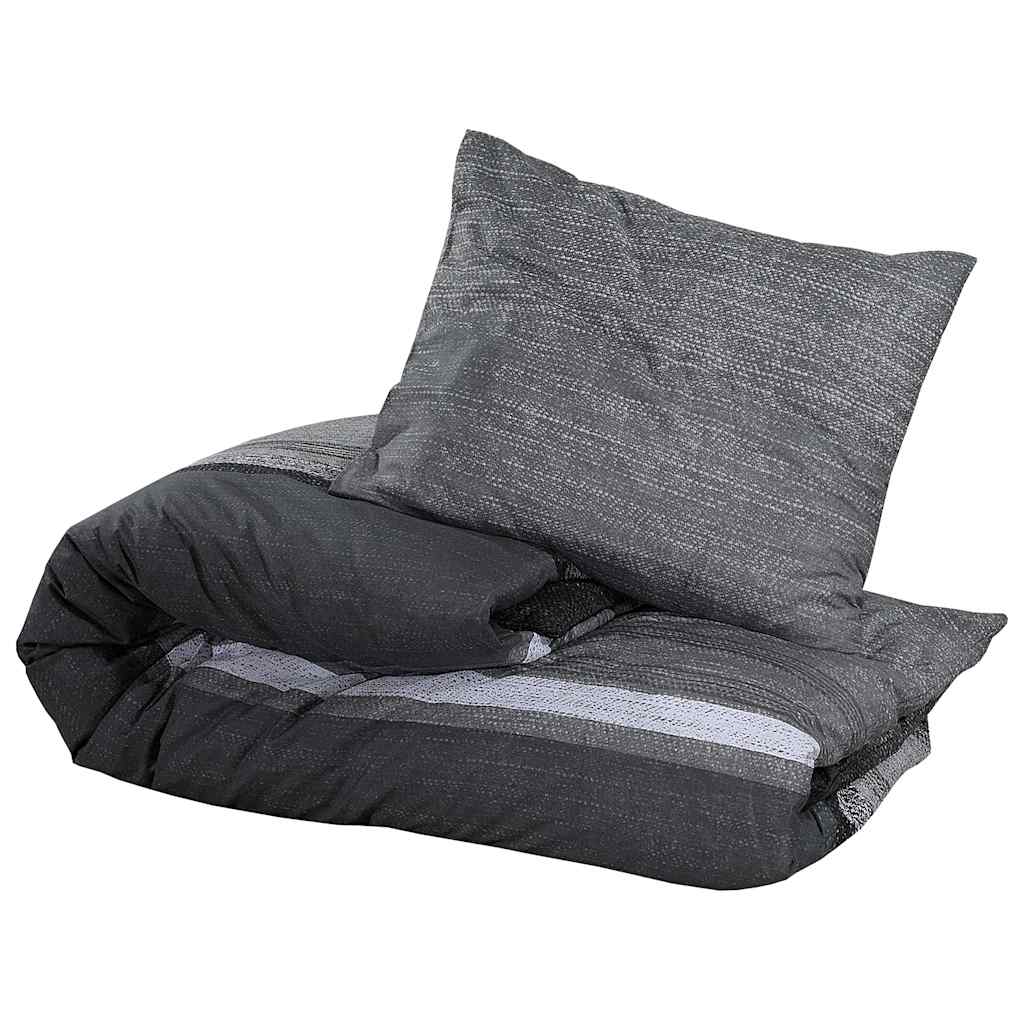 Parure de lit Gris foncé 200x200 cm Coton