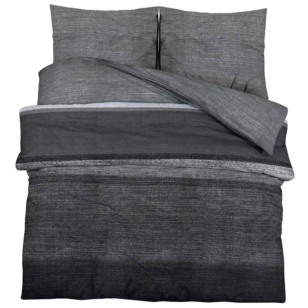 Parure de lit Gris foncé 260x220 cm Coton