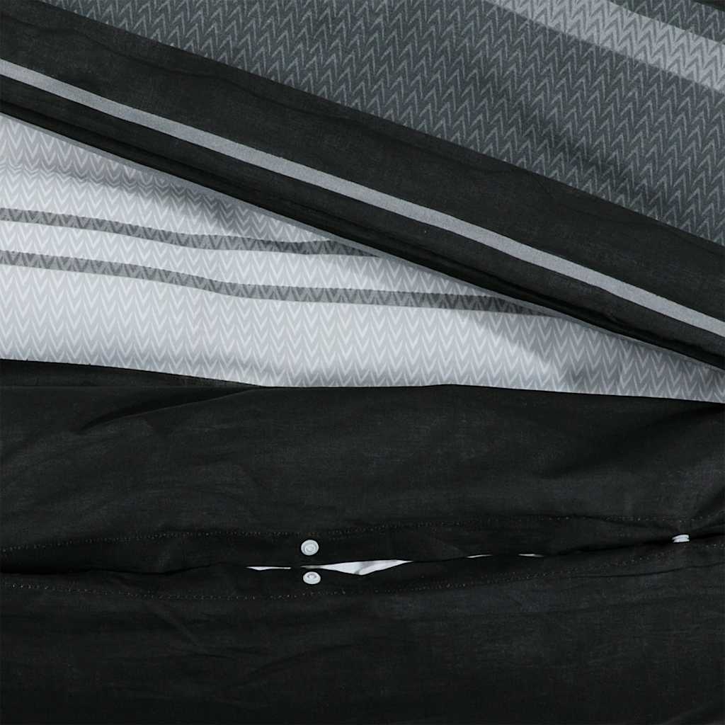 Parure de lit noir et blanc 135x200 cm coton