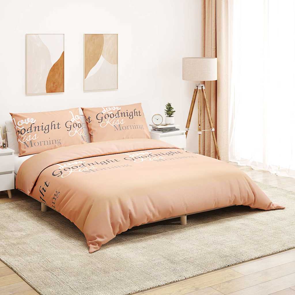 Parure de lit rose 240x220 cm coton