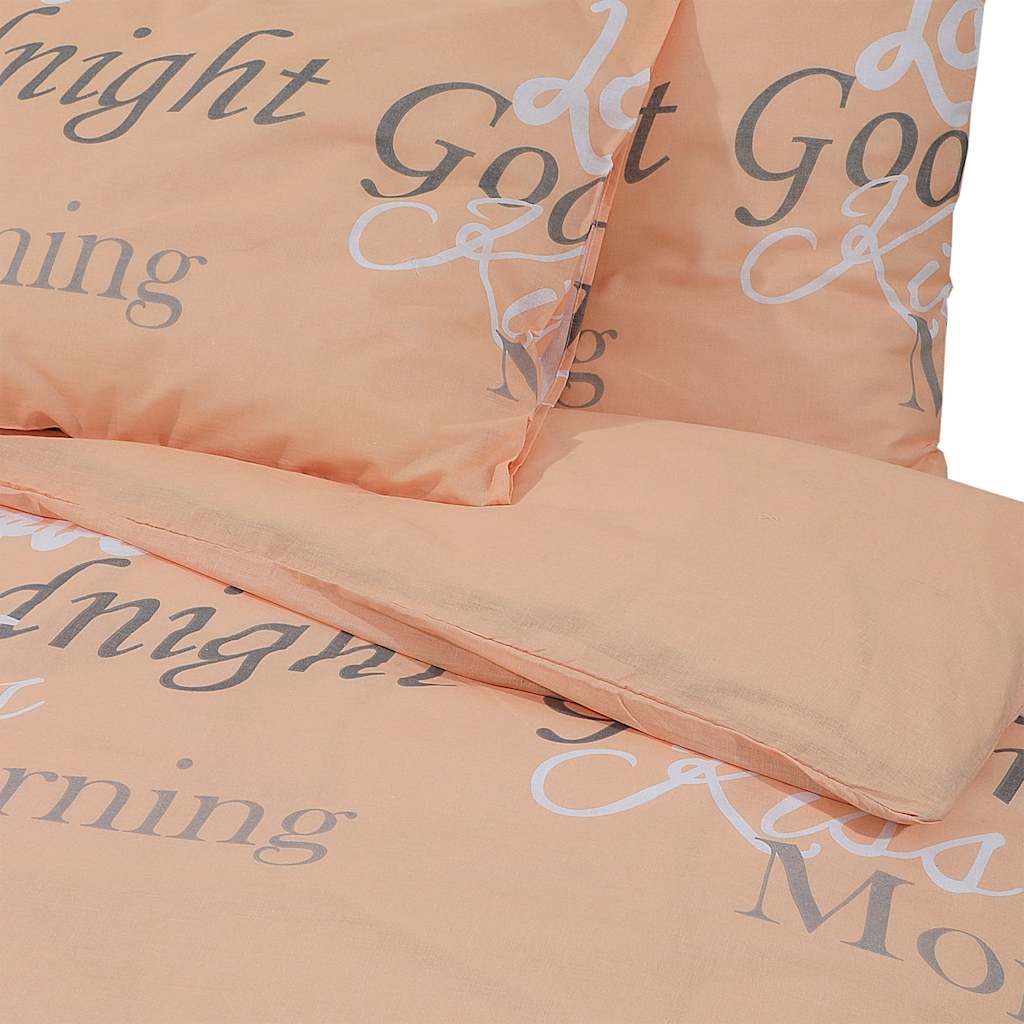 Duvet Cover Set Pink 135x200 cm Cotton