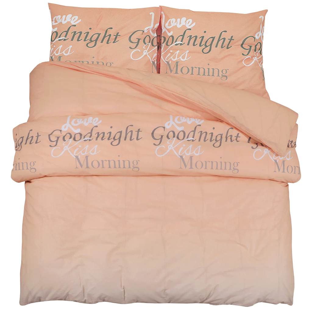 Bed Linen Set Pink 155x220 cm Cotton