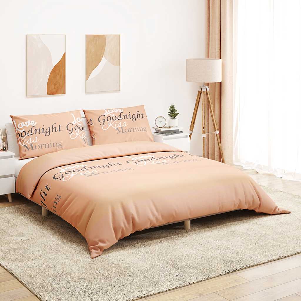 Bed Linen Set Pink 155x220 cm Cotton