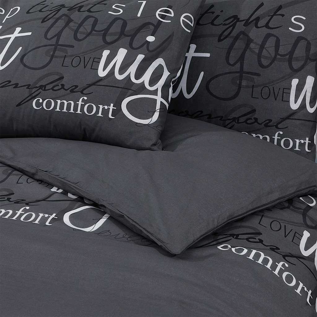 Parure de lit noire 200x200 cm en coton