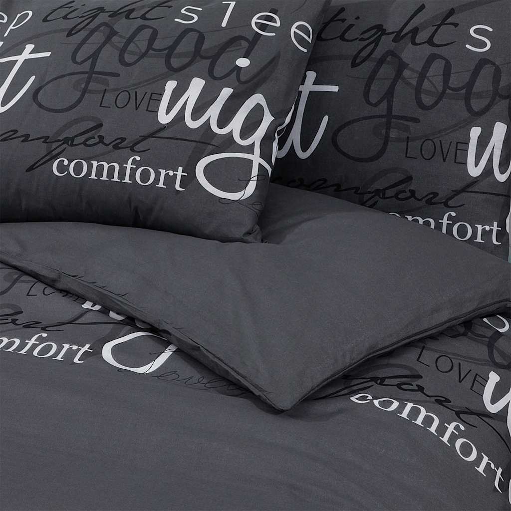 Parure de lit noire 135x200 cm coton