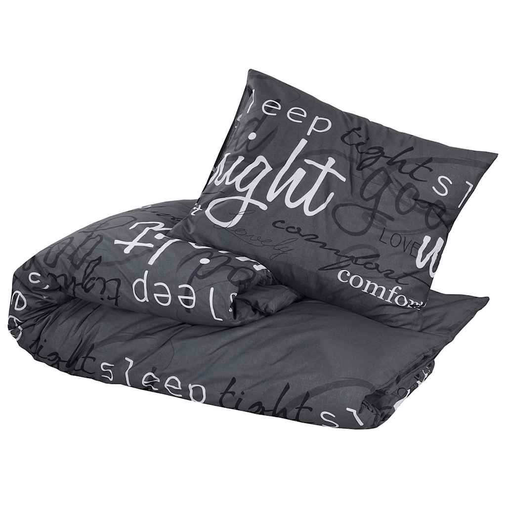 Parure de lit noire 200x200 cm coton