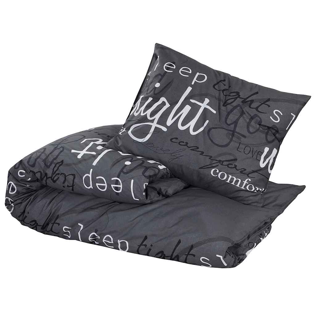 Parure de lit noire 140x200 cm coton