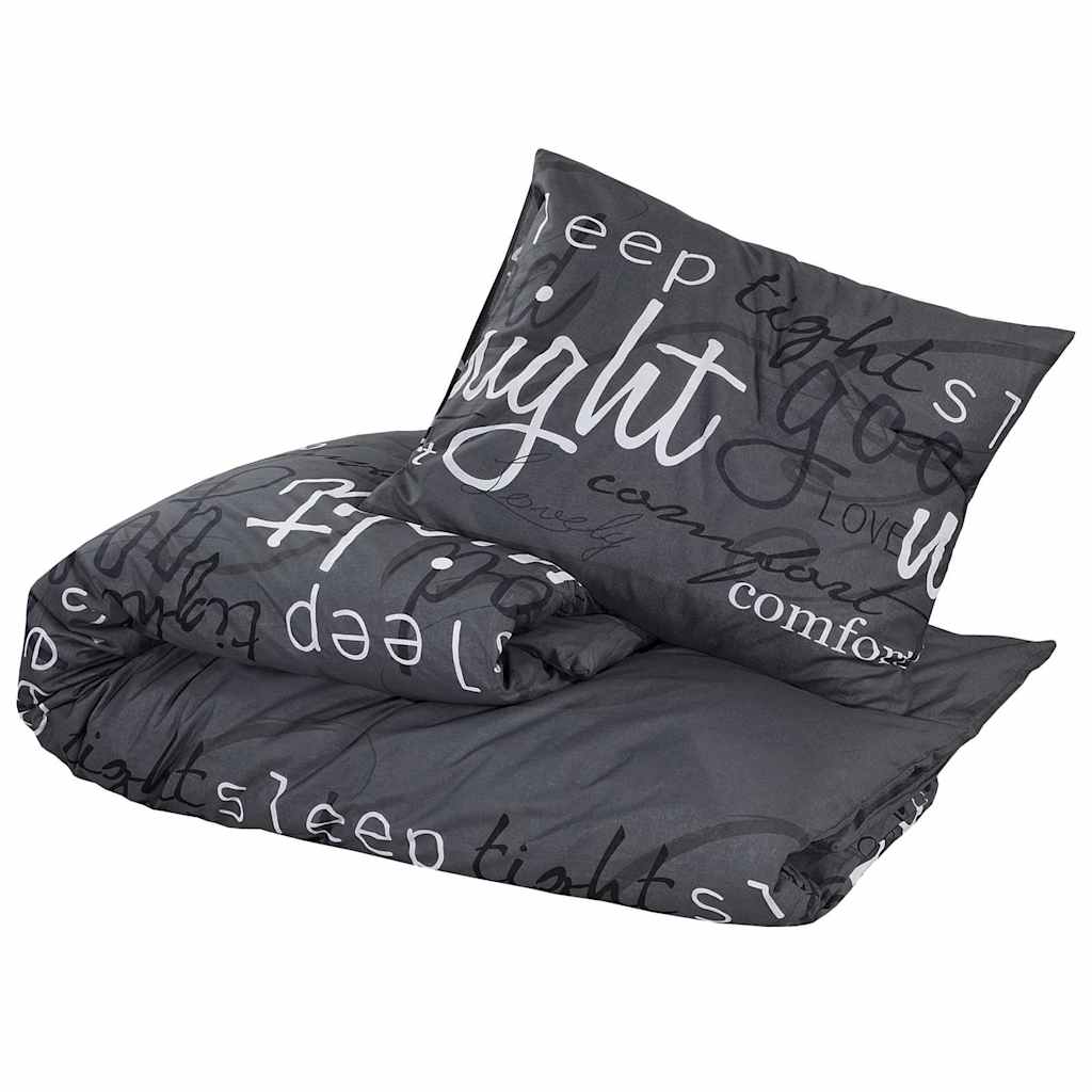 Parure de lit noire 260x220 cm coton