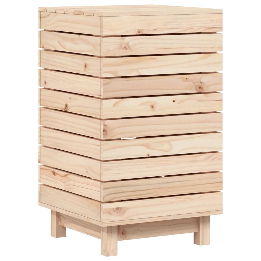 Corbeille à linge 44x44x76 cm Pin massif