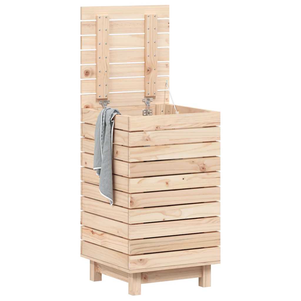 Corbeille à linge 44x44x76 cm Pin massif