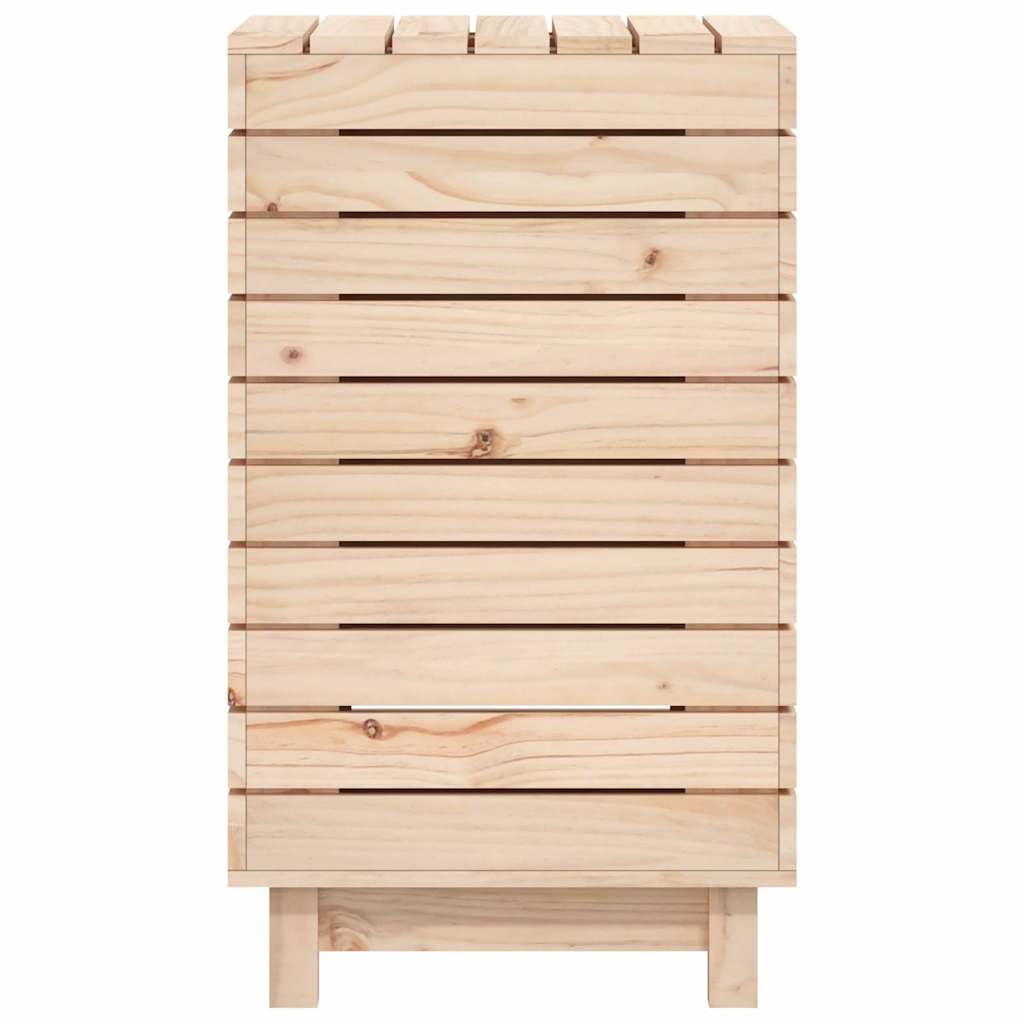 Corbeille à linge 44x44x76 cm Pin massif