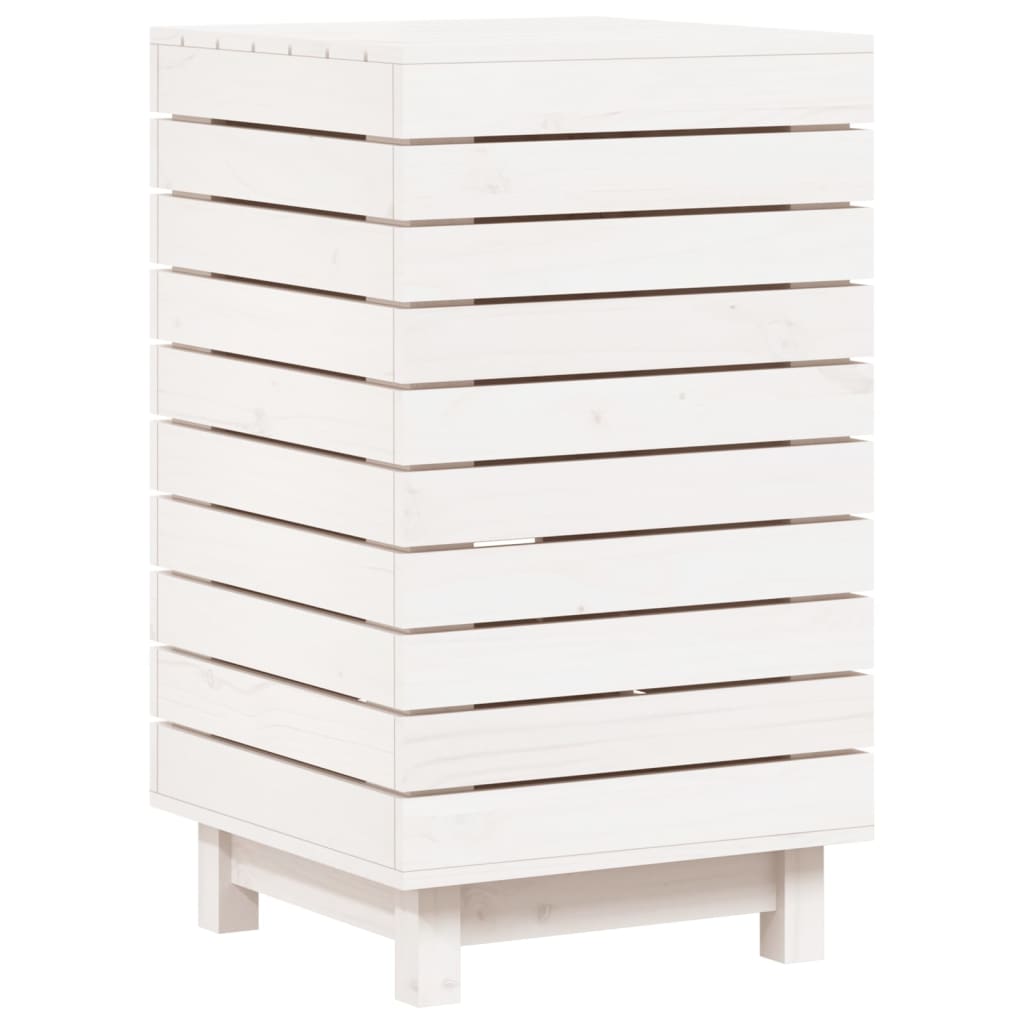 Laundry Chest White 44x44x76 cm Solid Pine Wood