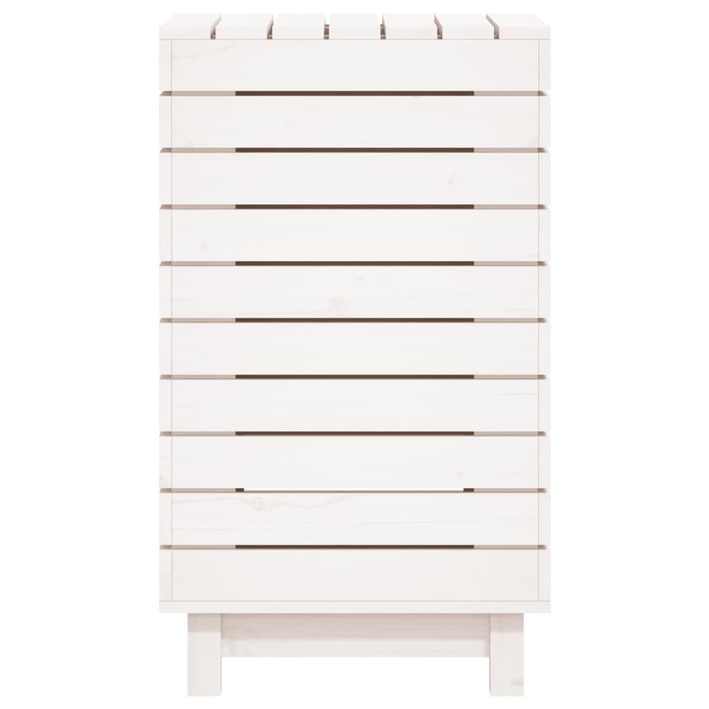 Laundry Chest White 44x44x76 cm Solid Pine Wood
