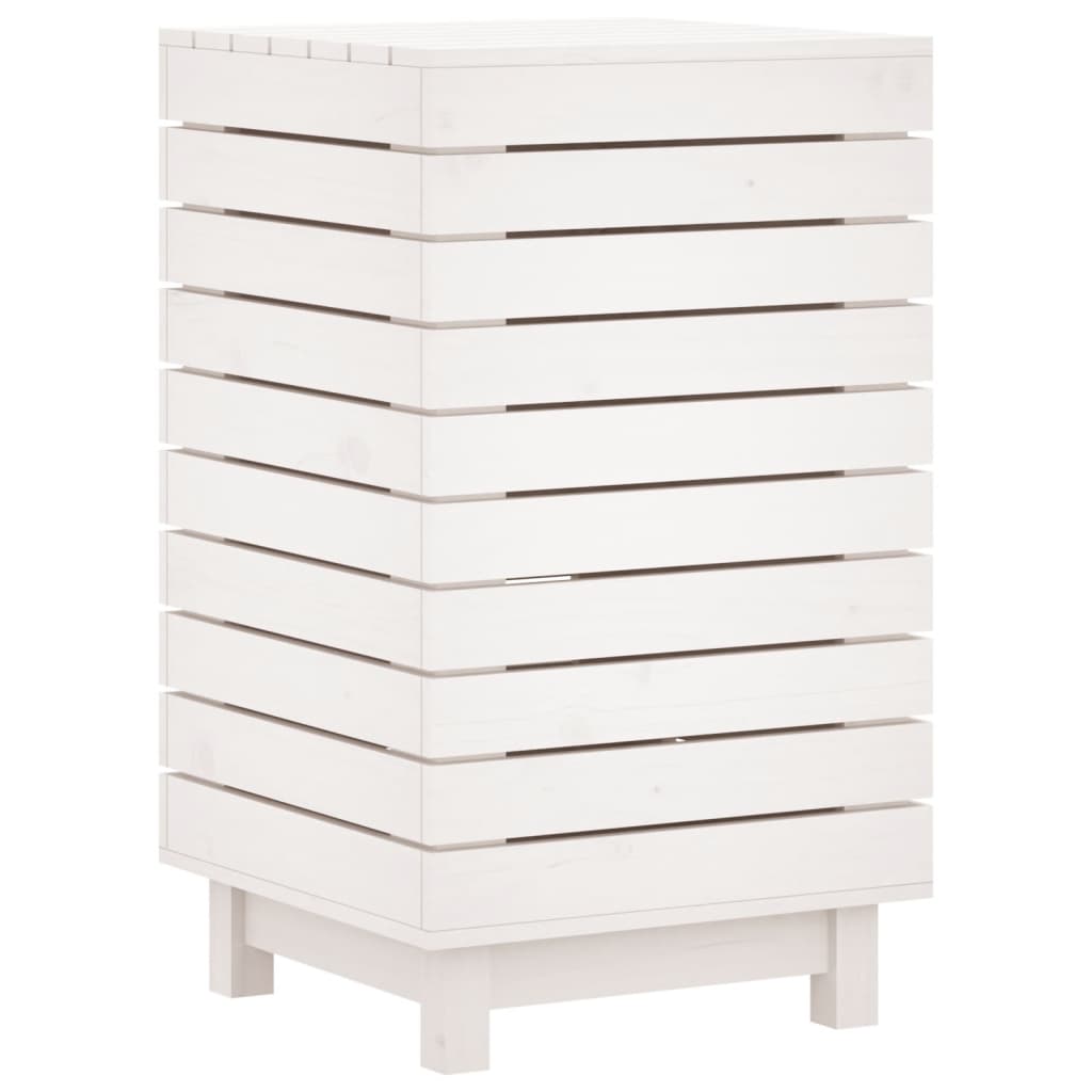 Laundry Chest White 44x44x76 cm Solid Pine Wood