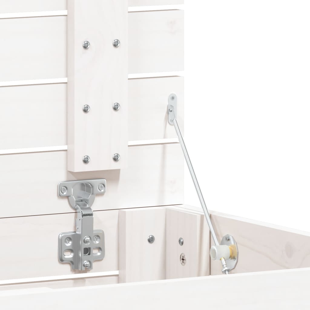 Laundry Chest White 44x44x76 cm Solid Pine Wood