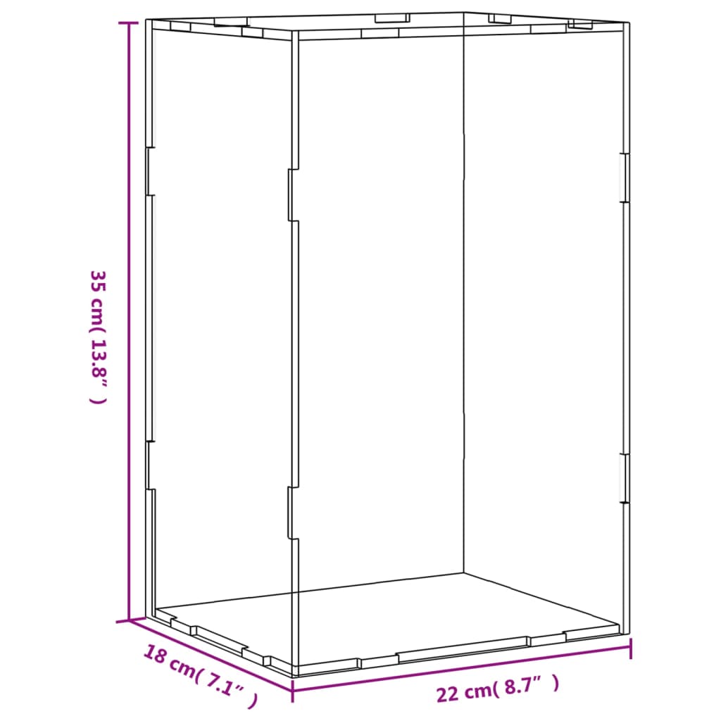 Displaybox Transparent 22x18x35 cm Acryl