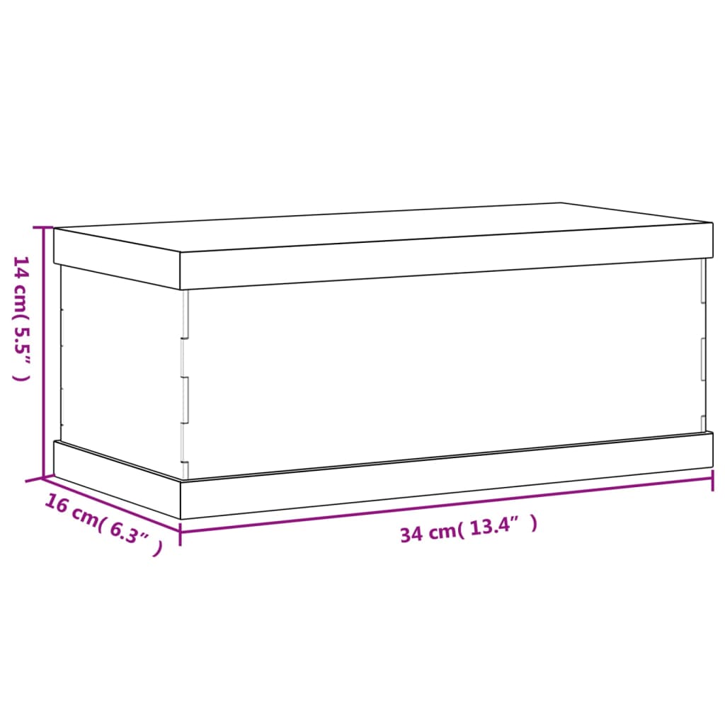 Vitrine Transparent 34x16x14 cm Acryl