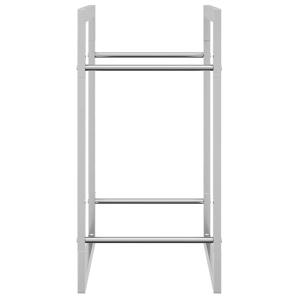 Brennholzregal 50x28x56 cm Edelstahl