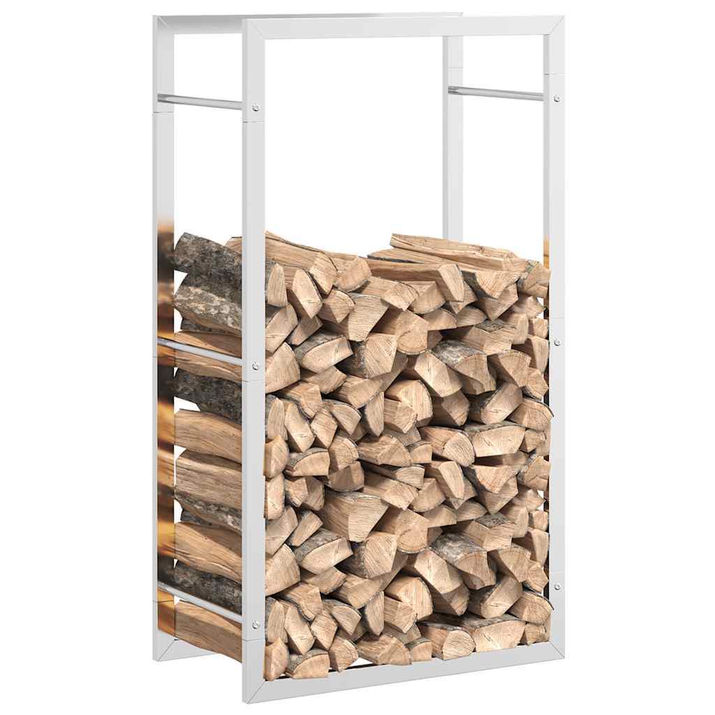 Brennholzregal 50x28x94 cm Edelstahl