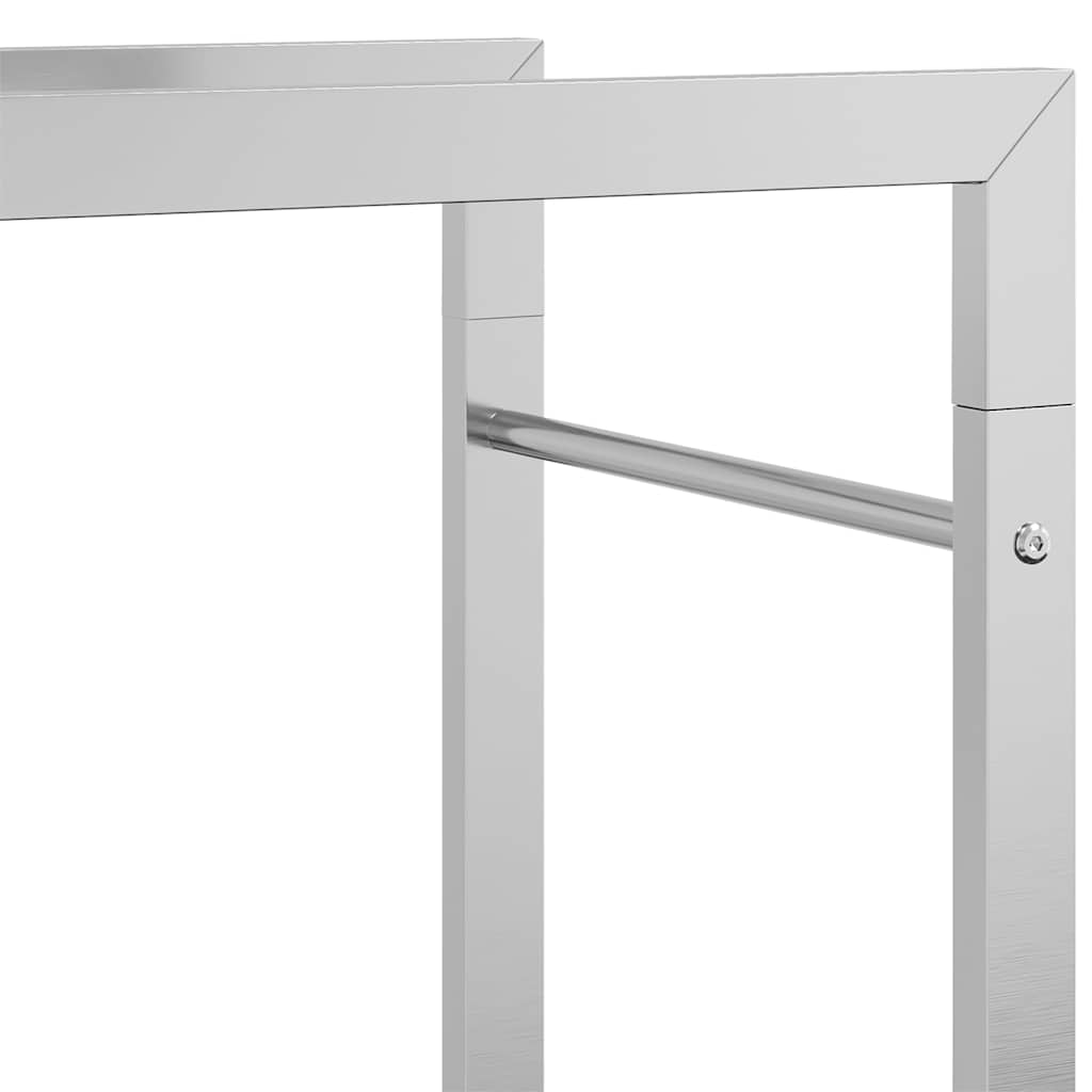 Brennholzregal 50x28x94 cm Edelstahl