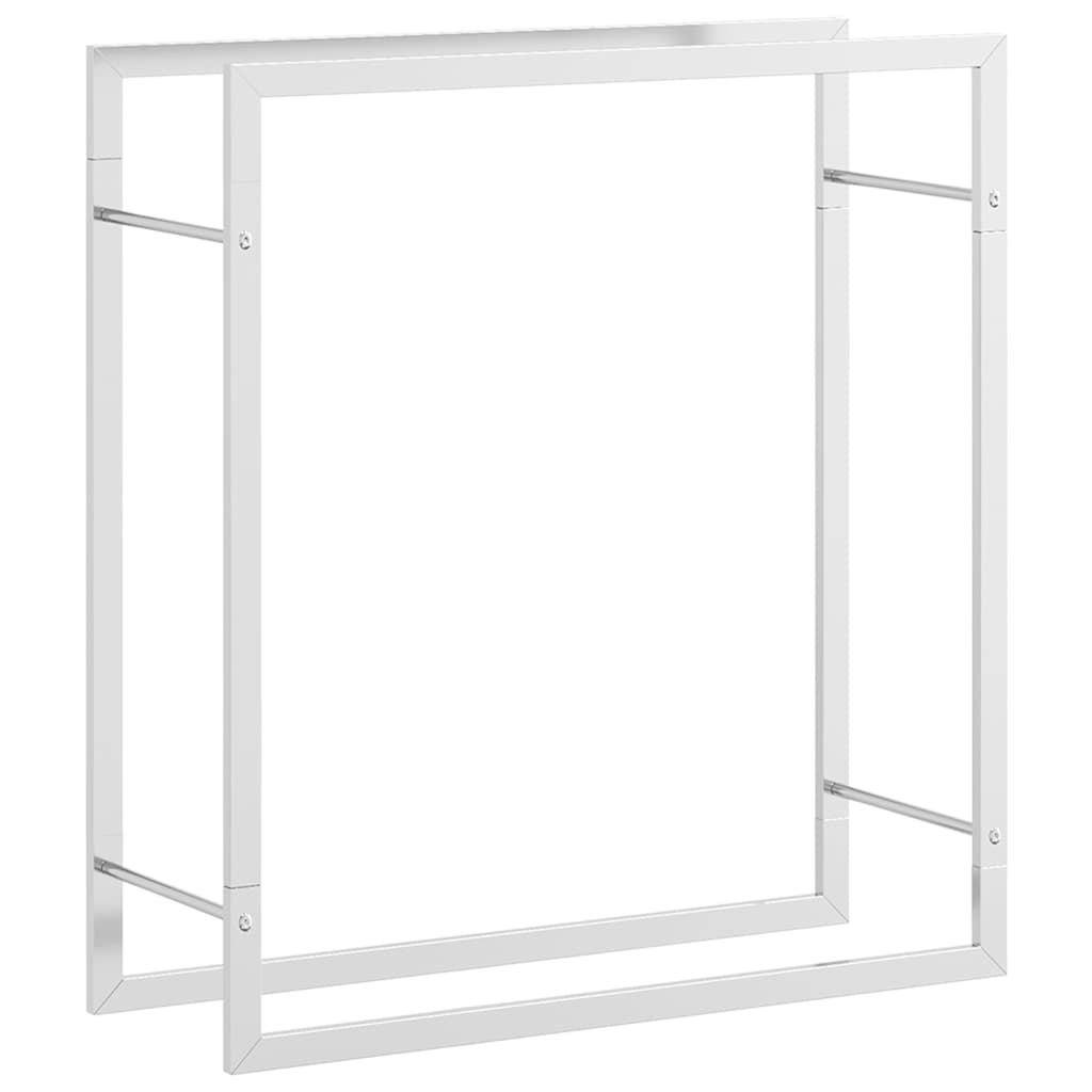 Brennholzregal 80x28x86 cm Edelstahl