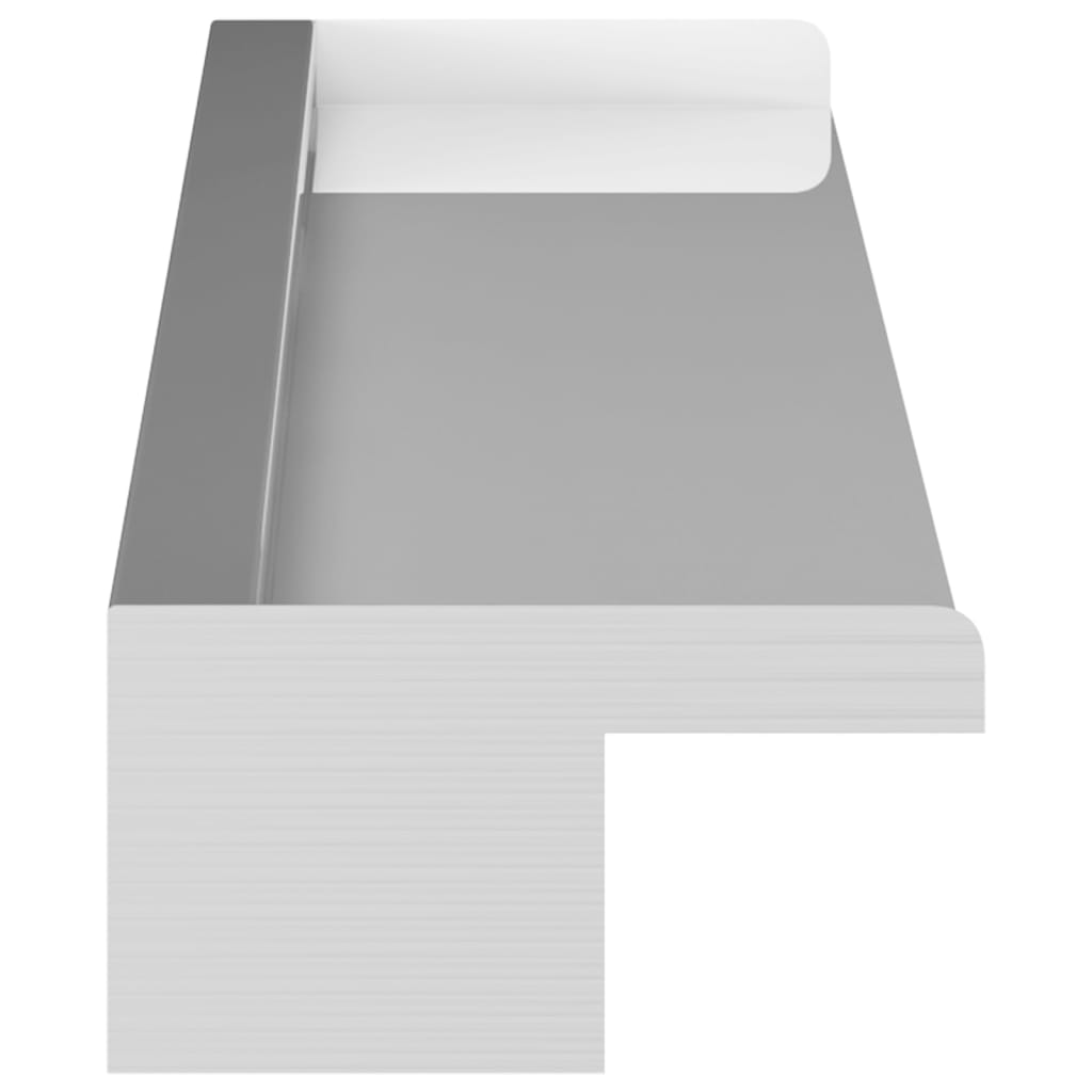 Chute d'eau de piscine rectangulaire en acier inoxydable 110 cm