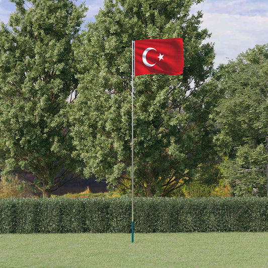 Flagge der Türkei mit Mast 5,5 m Aluminium