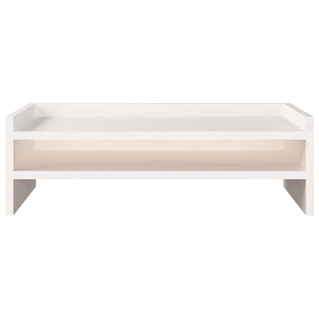 Support moniteur blanc 50x24x16 cm Pin massif
