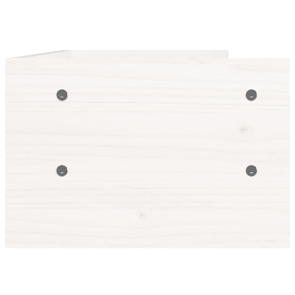 Support moniteur blanc 50x24x16 cm Pin massif
