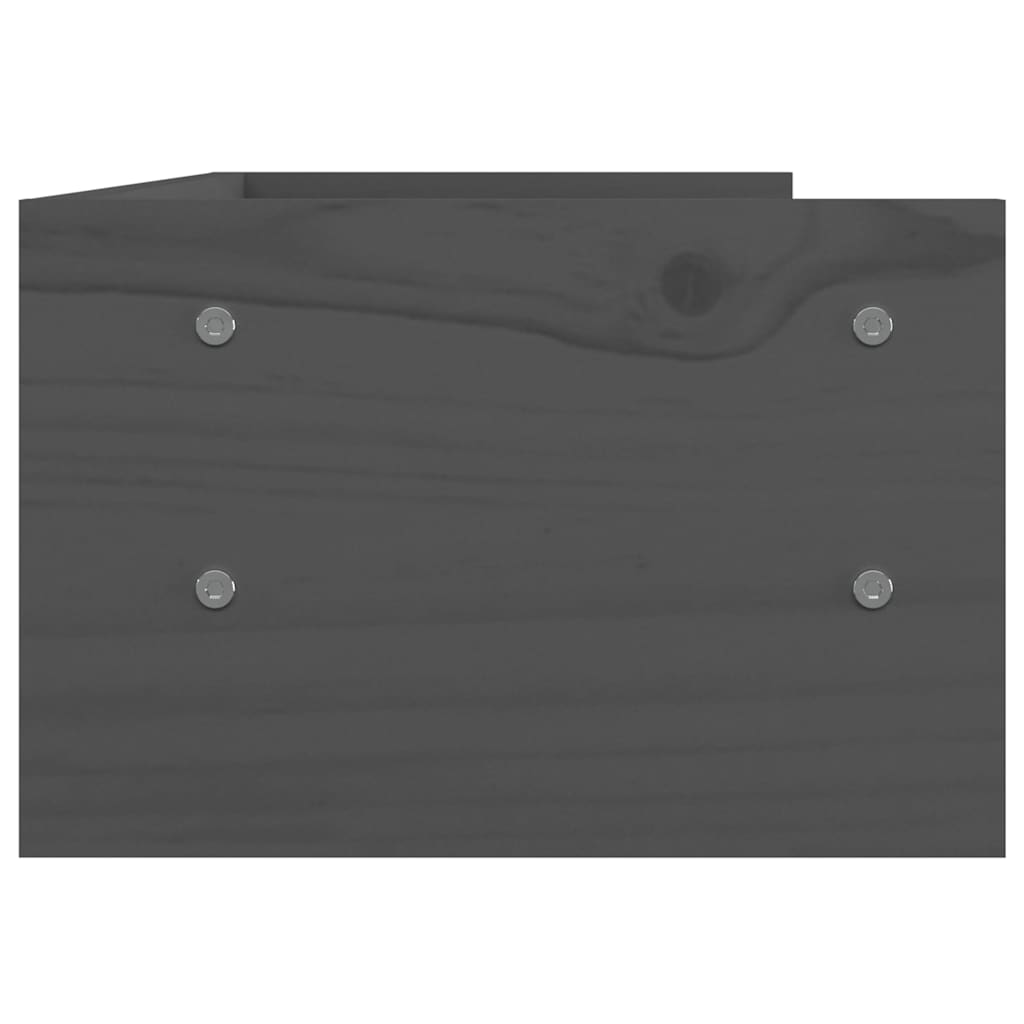 Support d'écran gris 50x24x16 cm bois de pin massif