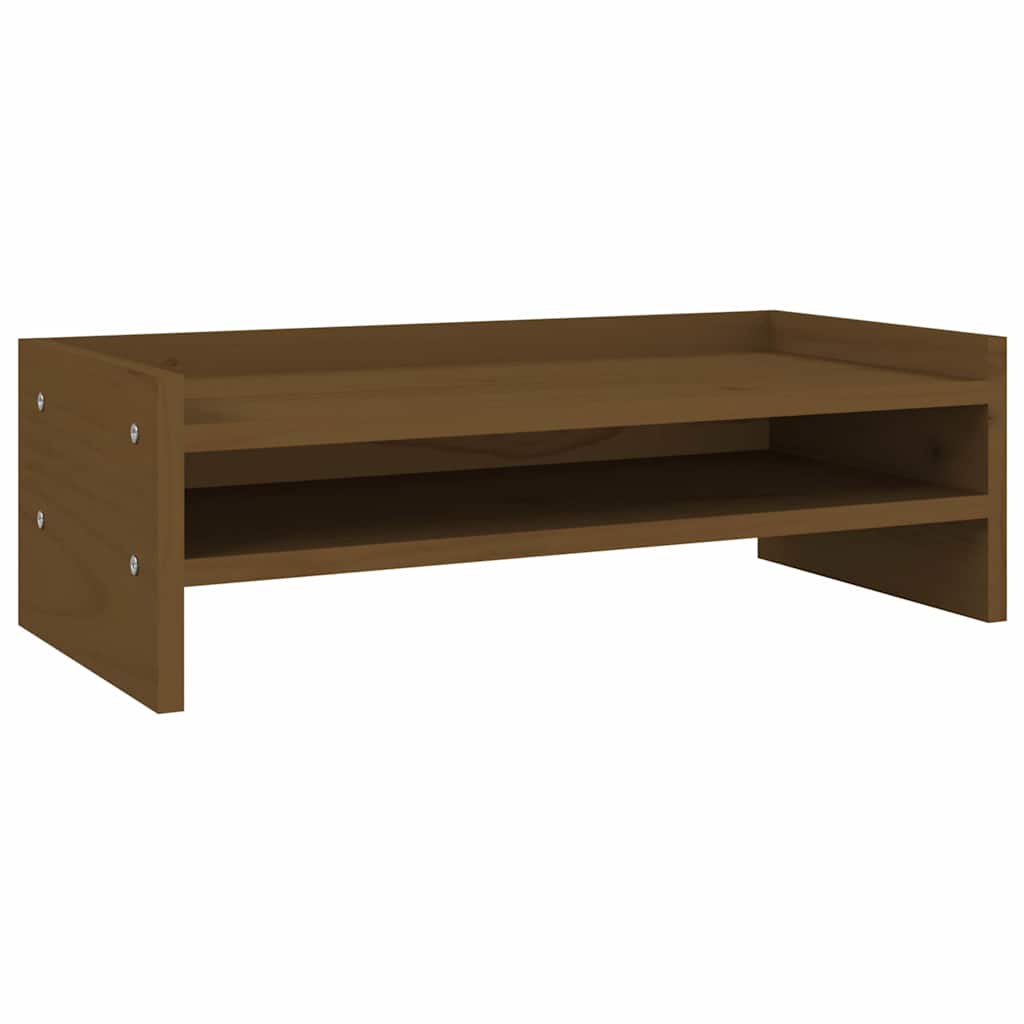 Support d'écran Marron Miel 50x24x16 cm Bois Massif Pin