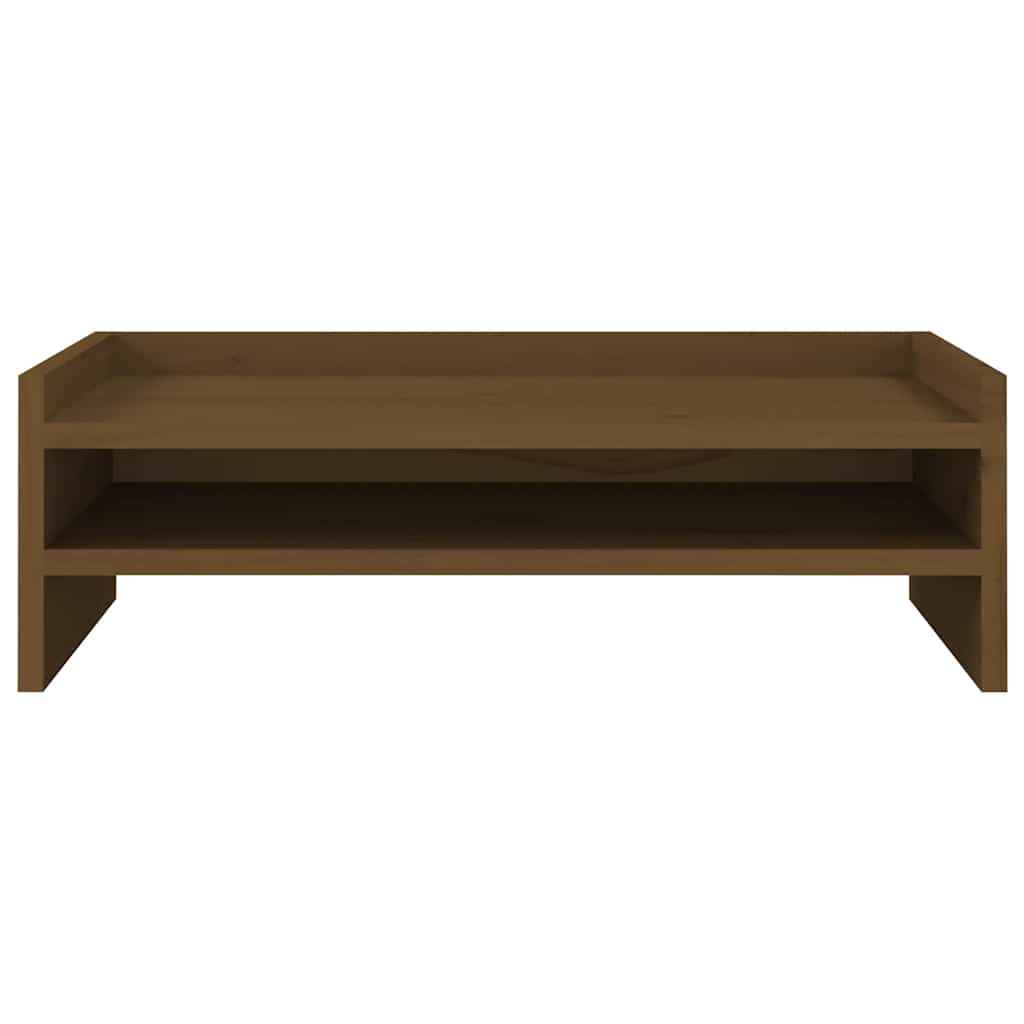 Support d'écran Marron Miel 50x24x16 cm Bois Massif Pin
