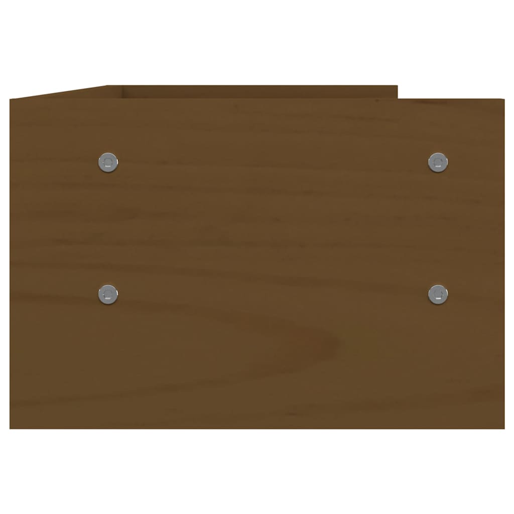 Support d'écran Marron Miel 50x24x16 cm Bois Massif Pin