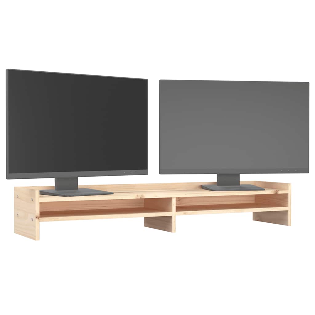 Monitor Stand 100x24x16 cm Solid Pine