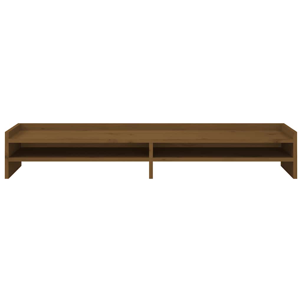 Support d'écran Miel Brun 100x24x16 cm Bois Massif Pin