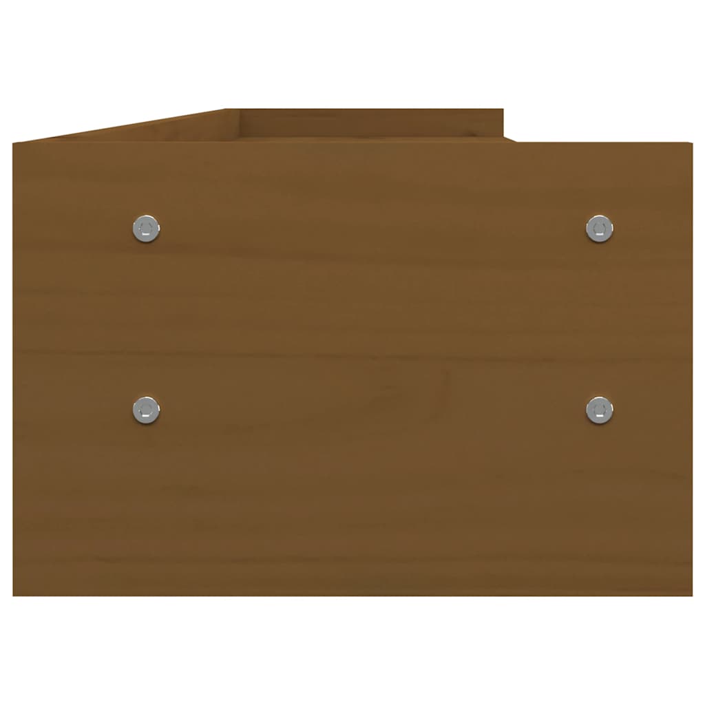 Support d'écran Miel Brun 100x24x16 cm Bois Massif Pin