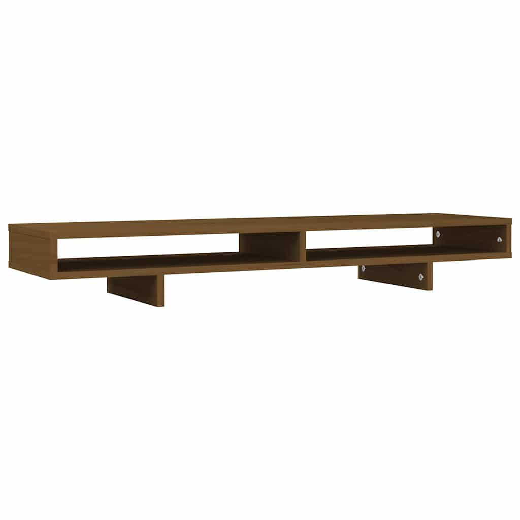Support d'écran Marron Miel 100x27x14 cm Pin Massif
