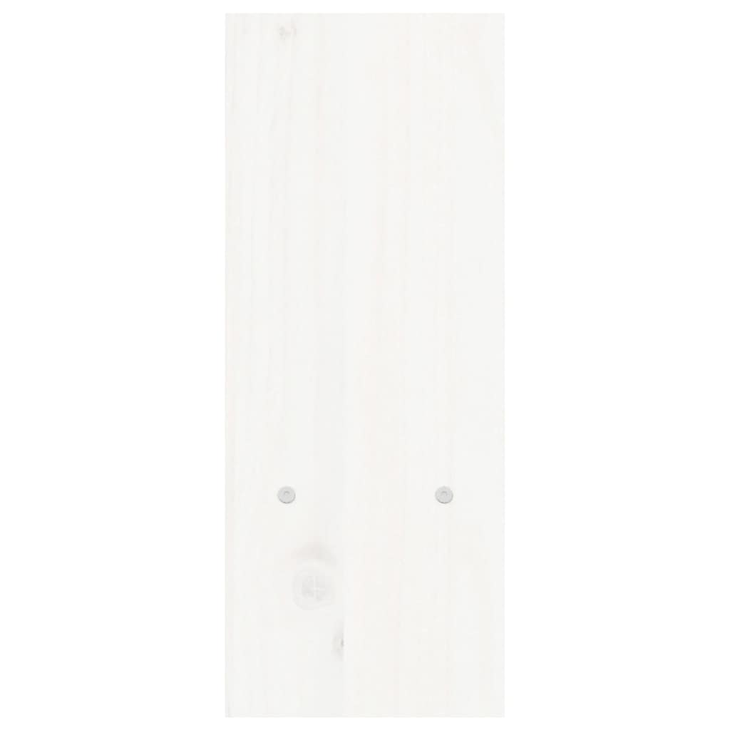 Support d'écran blanc (39-72)x17x43 cm Bois de pin massif