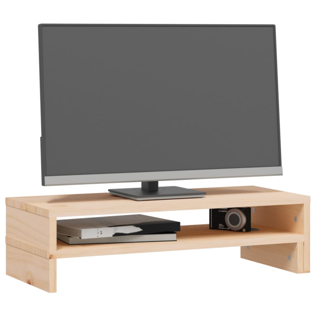 Support pour moniteur (52-101)x22x14 cm, pin massif
